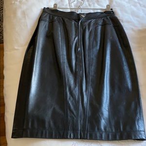 Vintage FENDI leather pencil skirt